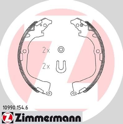ZIMMERMANN 10990.154.6: Set saboti frana Fotografia corespunde volumului livrării