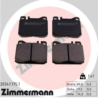 ZIMMERMANN 20341.175.1: Brzdové platničky Fotografia zodpovedá rozsahu dodávky