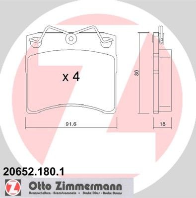 ZIMMERMANN 20652.180.1: Piduriklotsid
