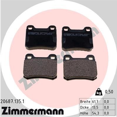 ZIMMERMANN 20687.135.1: Piduriklotsid Foto vastab tarnekomplektile