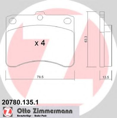 ZIMMERMANN 20780.135.1: Piduriklotsid