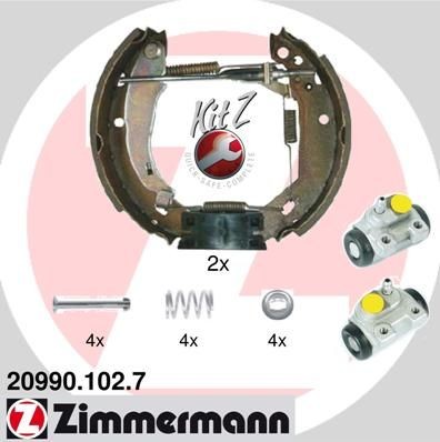 ZIMMERMANN 20990.102.7: Set frana, frana tambur cu cilindru receptor frâna, Fotografia corespunde volumului livrării KIT Z