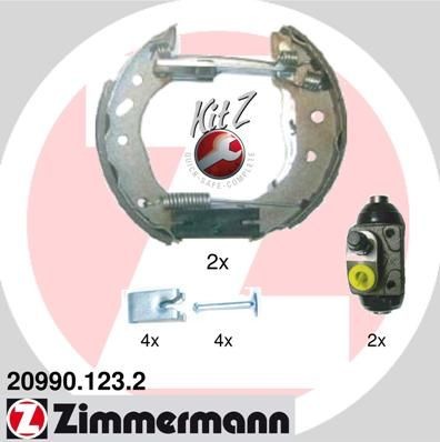 ZIMMERMANN 20990.123.2: Kit frenos, disco de tambor con cilindro de freno de rueda, Foto correspondiente a la entrega KIT Z