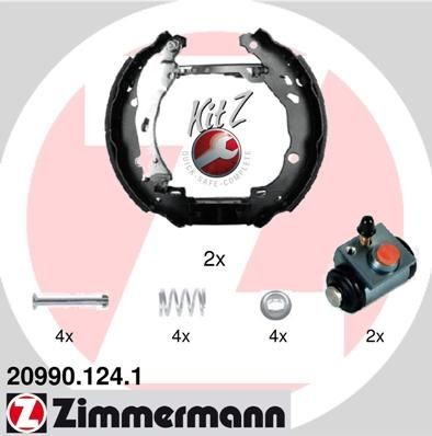 ZIMMERMANN 20990.124.1: Set frana, frana tambur cu cilindru receptor frâna, Fotografia corespunde volumului livrării KIT Z