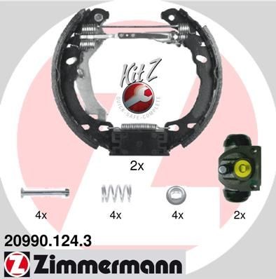 ZIMMERMANN 20990.124.3: Kit de freins, freins à tambours avec cylindre de roue, La photo correspond au contenu de la livraison KIT Z
