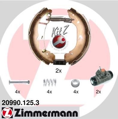 ZIMMERMANN 20990.125.3: Bremžu komplekts, Trumuļu bremzes ar riteņu bremžu cilindru, Foto atbilst piegādes apjomam KIT Z