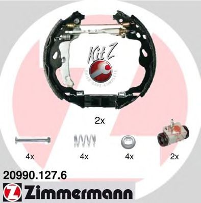 ZIMMERMANN 20990.127.6: Kit de freins, freins à tambours avec cylindre de roue, avec accessoires KIT Z