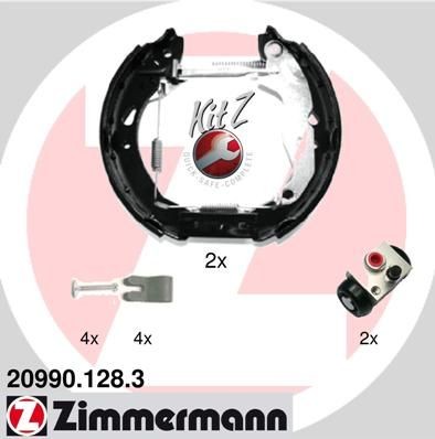ZIMMERMANN 20990.128.3: Kit frenos, disco de tambor con cilindro de freno de rueda, Foto correspondiente a la entrega KIT Z