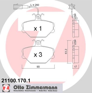 ZIMMERMANN 21100.170.1: Bremžu kluči