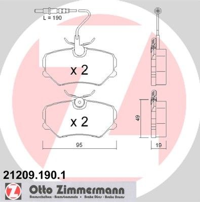 ZIMMERMANN 21209.190.1: Piduriklotsid
