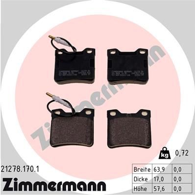 ZIMMERMANN 21278.170.1: Piduriklotsid Foto vastab tarnekomplektile