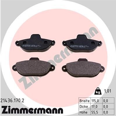 ZIMMERMANN 21436.170.2: Piduriklotsid Foto vastab tarnekomplektile