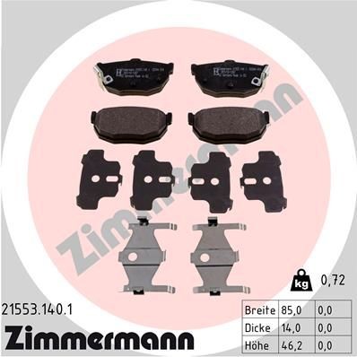 ZIMMERMANN 21553.140.1: Piduriklotsid Foto vastab tarnekomplektile