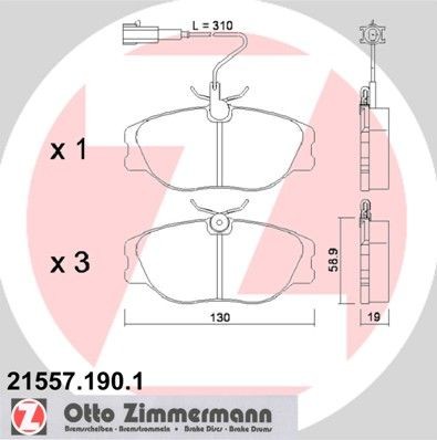 ZIMMERMANN 21557.190.1: Piduriklotsid