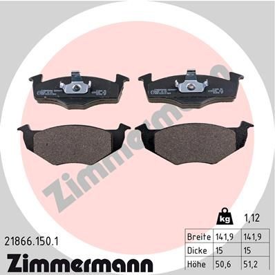 ZIMMERMANN 21866.150.1: Piduriklotsid Foto vastab tarnekomplektile