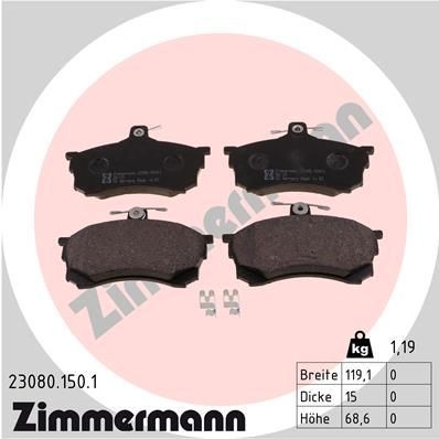ZIMMERMANN 23080.150.1: Plăcuțe de frână