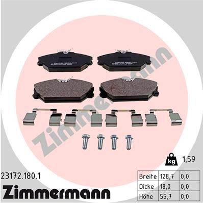 ZIMMERMANN 23172.180.1: Bremžu kluči Foto atbilst piegādes apjomam, ar atsperi, ar skrūvēm