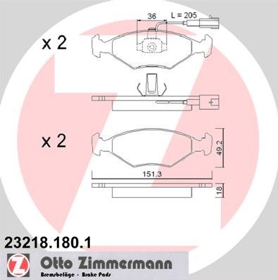 ZIMMERMANN 23218.180.1: Piduriklotsid