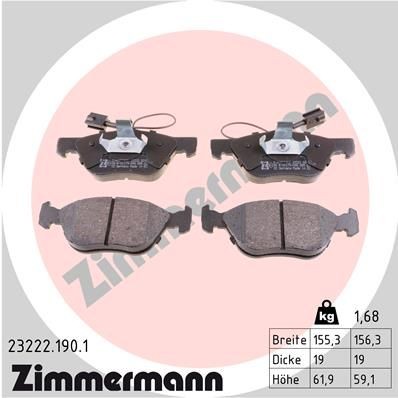 ZIMMERMANN 23222.190.1: Piduriklotsid