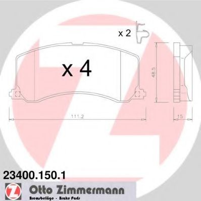 ZIMMERMANN 23400.150.1: Piduriklotsid