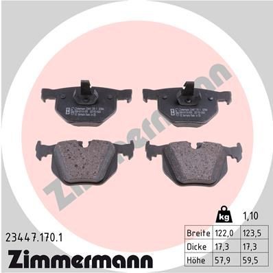ZIMMERMANN 23447.170.1: Piduriklotsid Foto vastab tarnekomplektile