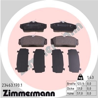 ZIMMERMANN 23463.170.1: Piduriklotsid Foto vastab tarnekomplektile