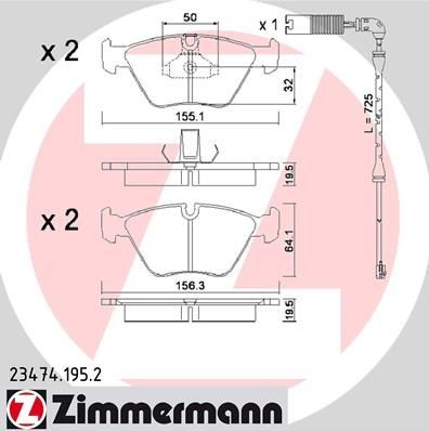 ZIMMERMANN 23474.195.2: Piduriklotsid