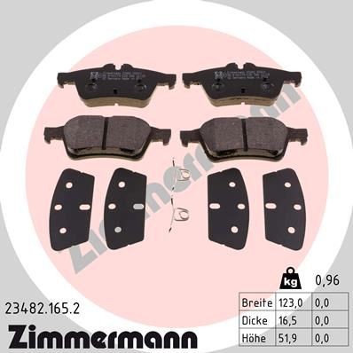 ZIMMERMANN 23482.165.2: Piduriklotsid Foto vastab tarnekomplektile