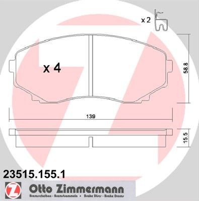 ZIMMERMANN 23515.155.1: Piduriklotsid