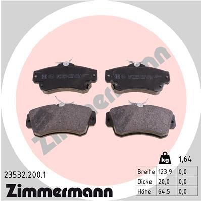 ZIMMERMANN 23532.200.1: Piduriklotsid Foto vastab tarnekomplektile