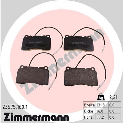 ZIMMERMANN 23575.160.1: Piduriklotsid