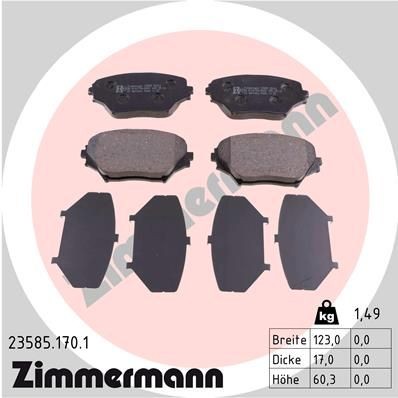 ZIMMERMANN 23585.170.1: Piduriklotsid Foto vastab tarnekomplektile