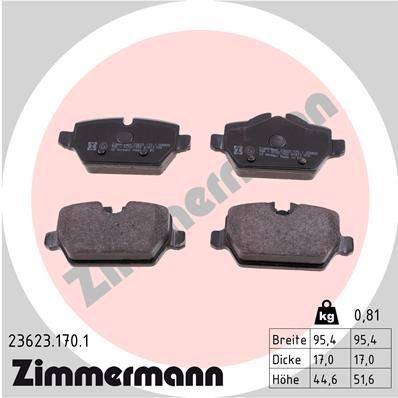 ZIMMERMANN 23623.170.1: Piduriklotsid Foto vastab tarnekomplektile, ilma lisavarustuseta