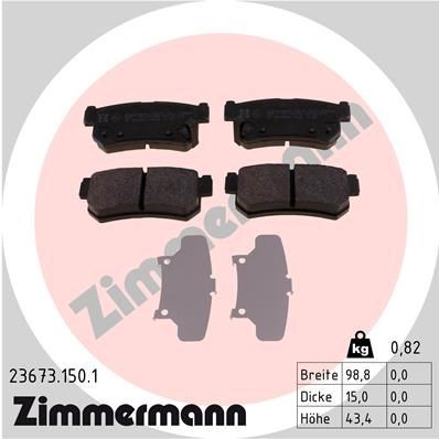 ZIMMERMANN 23673.150.1: Piduriklotsid Foto vastab tarnekomplektile