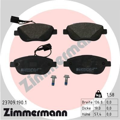 ZIMMERMANN 23709.190.1: Bremžu kluči Foto atbilst piegādes apjomam, ar skrūvēm