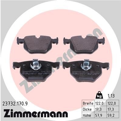 ZIMMERMANN 23732.170.9: Piduriklotsid pb:z Foto vastab tarnekomplektile