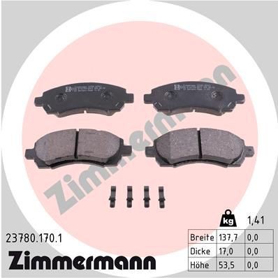 ZIMMERMANN 23780.170.1: Piduriklotsid Foto vastab tarnekomplektile