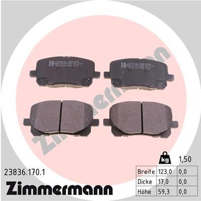 ZIMMERMANN 23836.170.1: Piduriklotsid Foto vastab tarnekomplektile