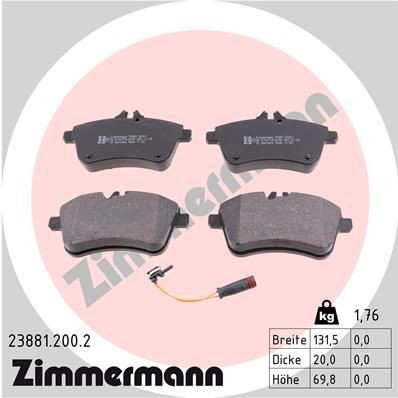 ZIMMERMANN 23881.200.2: Piduriklotsid Foto vastab tarnekomplektile