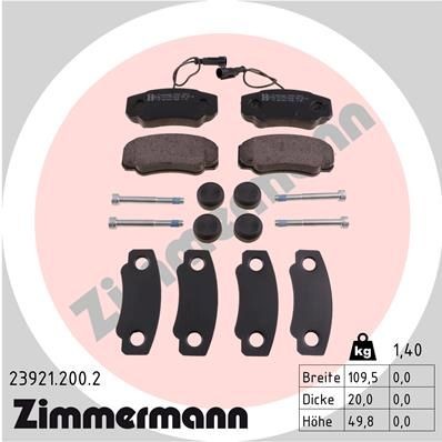 ZIMMERMANN 23921.200.2: Piduriklotsid Foto vastab tarnekomplektile, koos kruvidega