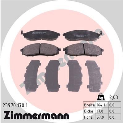 ZIMMERMANN 23970.170.1: Kit pastiglie freni La foto corrisponde al volume di fornitura