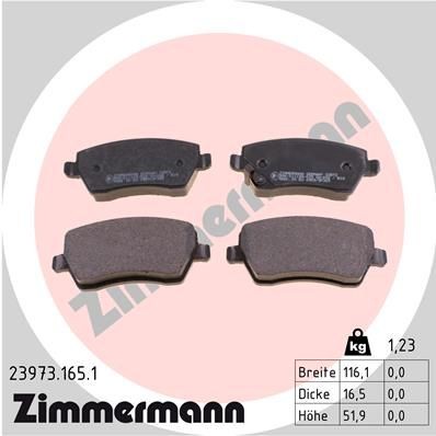 ZIMMERMANN 23973.165.1: Piduriklotsid Foto vastab tarnekomplektile