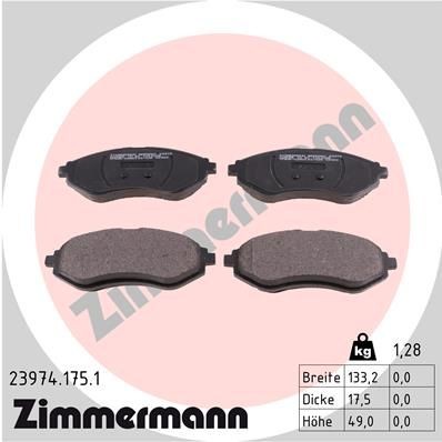ZIMMERMANN 23974.175.1: Piduriklotsid Foto vastab tarnekomplektile
