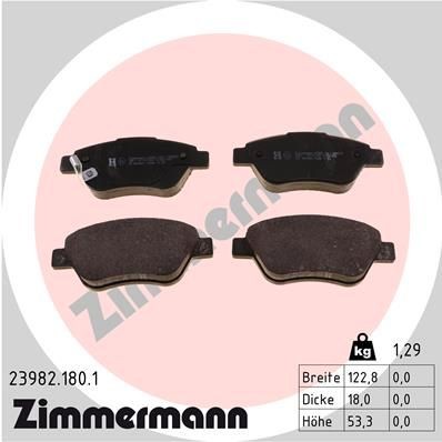 ZIMMERMANN 23982.180.1: Piduriklotsid Foto vastab tarnekomplektile