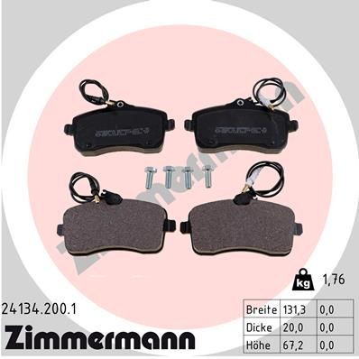 ZIMMERMANN 24134.200.1: Bremžu kluči Foto atbilst piegādes apjomam, ar skrūvēm