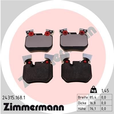ZIMMERMANN 24315.168.1: Piduriklotsid Foto vastab tarnekomplektile