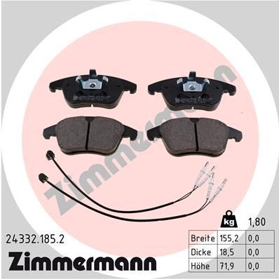 ZIMMERMANN 24332.185.2: Bremžu kluči Foto atbilst piegādes apjomam