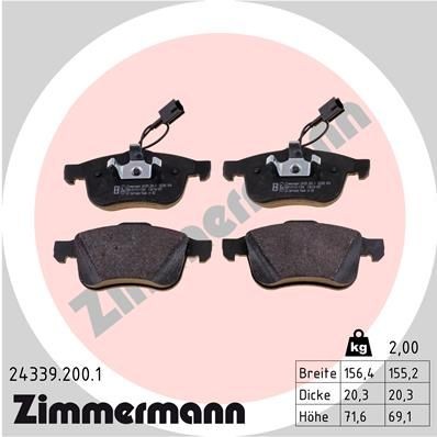 ZIMMERMANN 24339.200.1: Piduriklotsid Foto vastab tarnekomplektile