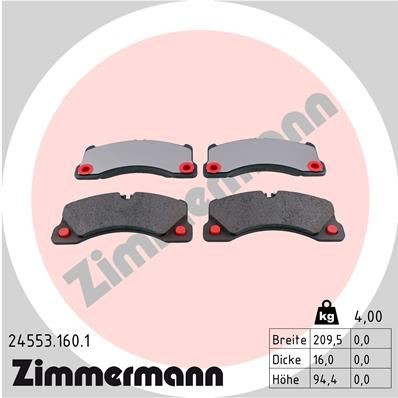 ZIMMERMANN 24553.160.1: Piduriklotsid Foto vastab tarnekomplektile