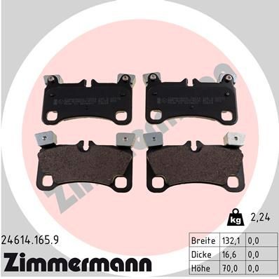 ZIMMERMANN 24614.165.9: Piduriklotsid pb:z Foto vastab tarnekomplektile